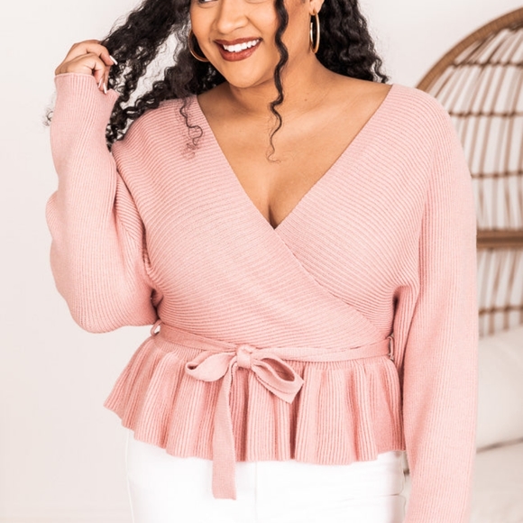 NWOT Pink Lily Blush Sweater - Picture 2 of 7